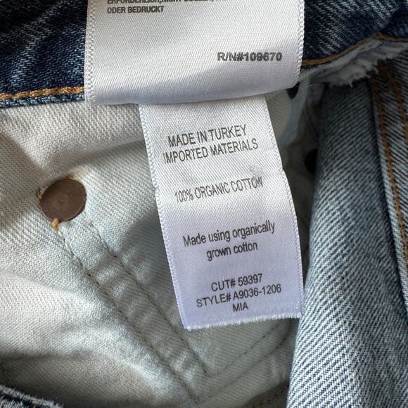 AGOLDE Mia Mid Rise Straight Jean Rule Wash Distressed - Picture 8 of 11